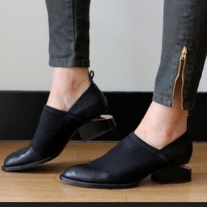 Alexander Wang Black Low Block-Heel Slip-On Shoes